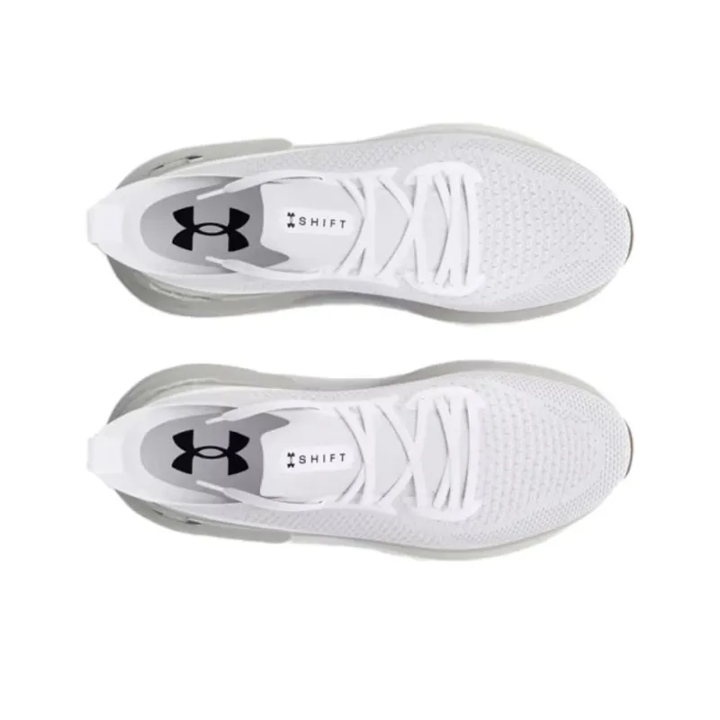 Under Armour Shift Anti Slip Wear Resistant Low Top Running Shoes Men's White-4