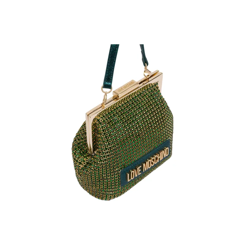 LOVE MOSCHINO Logo Lettering Embellished Clutch Bag-1