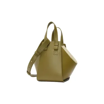 LOEWE Hammock Soft Calfskin Shoulder Bag, Crossbody Bag, Handbag Women's Green
