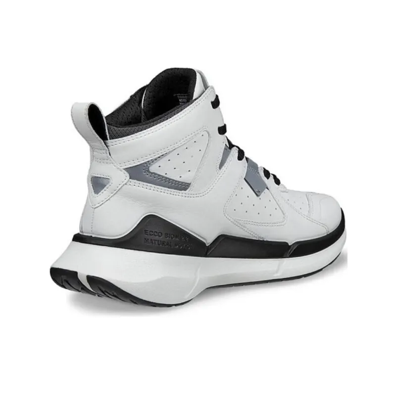 Ecco BIOM2.2 High Top Casual Shoes Women's White Black-4