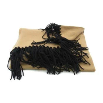 CHANEL Cashmere Knit Scarves Women's Brown