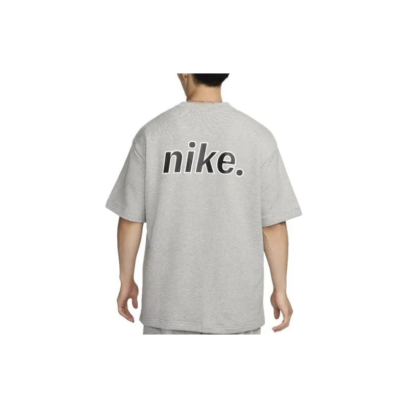 Nike T Shirt Men's Dark Gray Heather/White-2