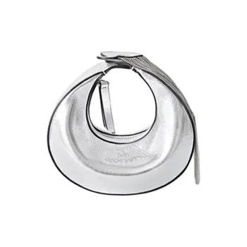 MUYSO X R.S.G Guo Pei Collaboration Eco-Friendly Recycled Leather Handbag Shoulder Bag Women's Silver