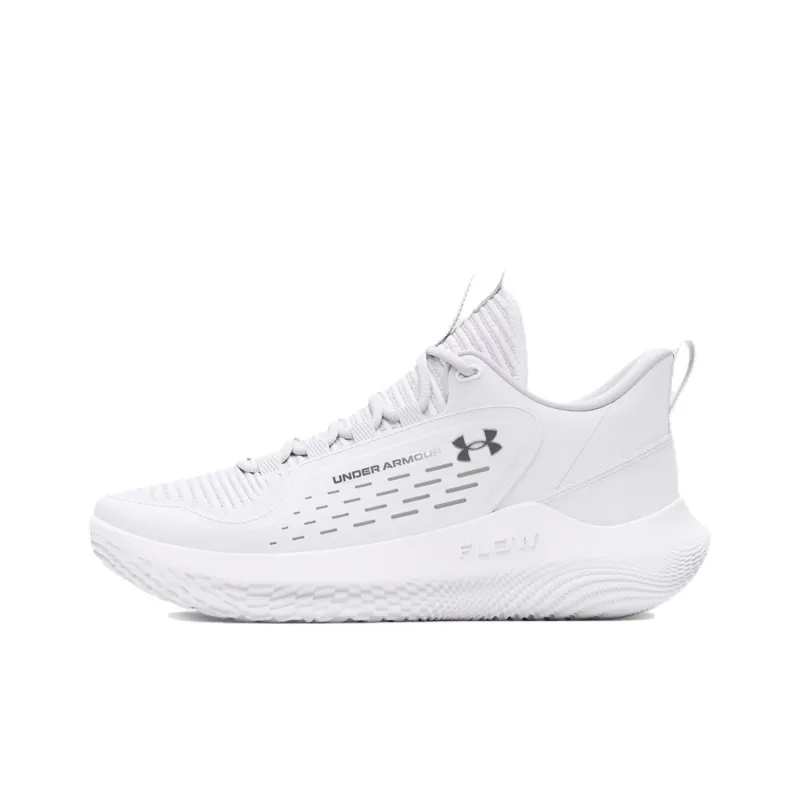 Under Armour Flow Breakthru Cushioning And Breathable Low Top Basketball Shoes Women's White-0