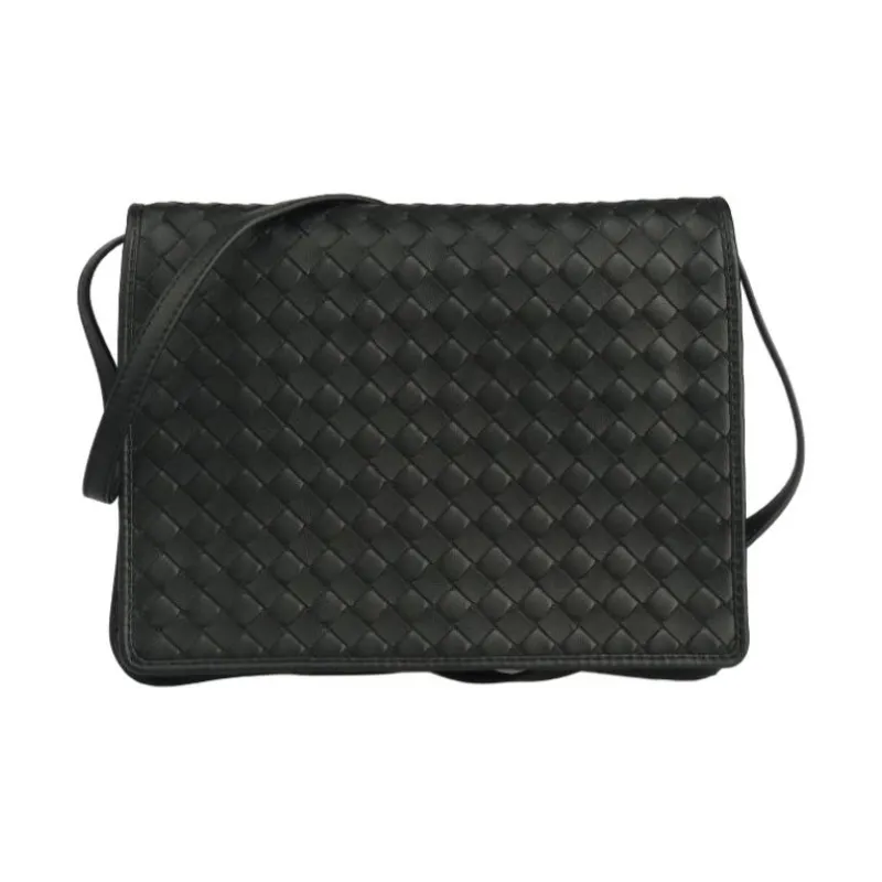 Bottega Veneta Sheepskin Crossbody Bag, Shoulder Bag Women's Black-0
