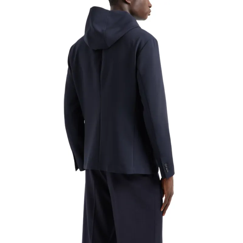 EMPORIO ARMANI Viscose blend Blazer With Detachable Inner Panel And Hood-2