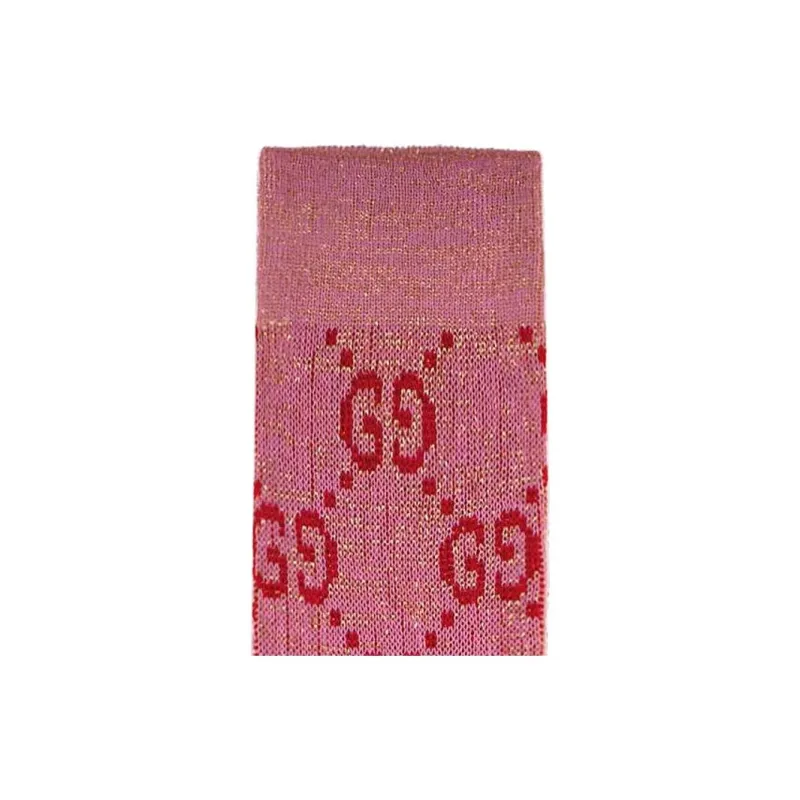 GUCCI Cotton Gg Socks 'Roseate/Pink'-2