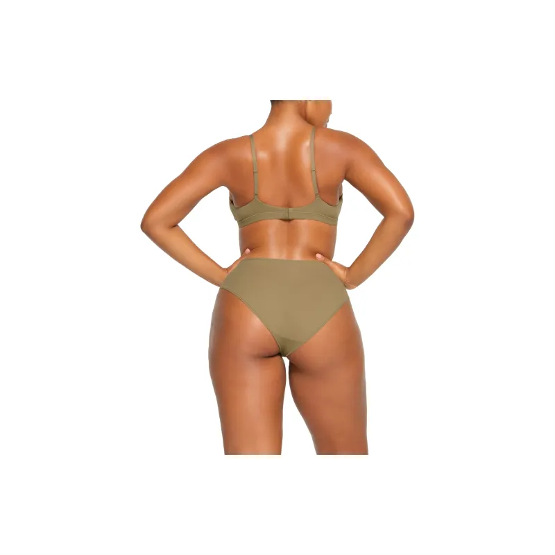SKIMS FITS EVERYBODY CROSSOVER BRALETTE Bra Women's KHAKI/Khaki-2