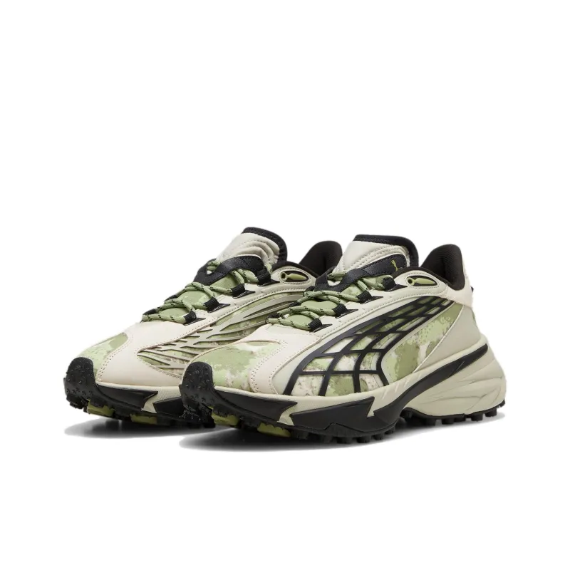 PUMA Spire Cushioning Wear Resistant Low Top Running Shoes Unisex Green-2