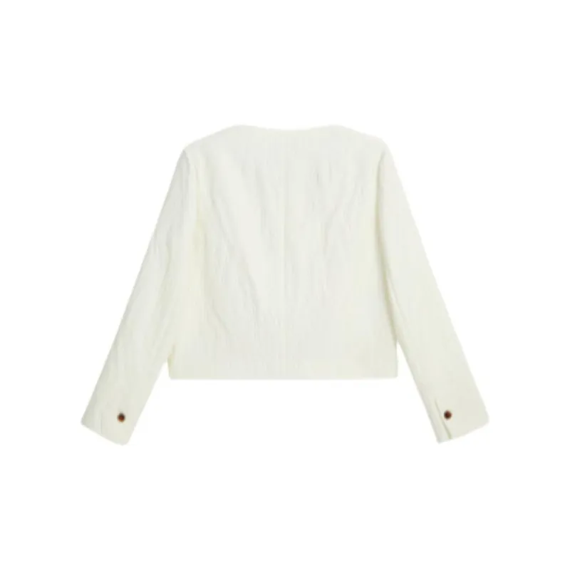 Yiner Jackets Coats Women's Cream White-1