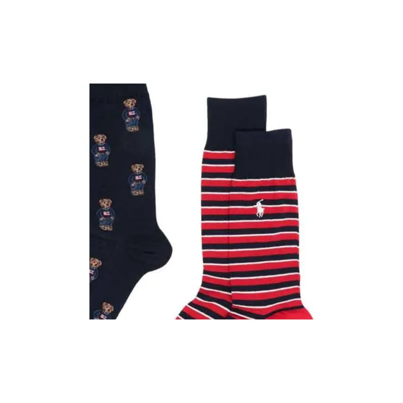 Polo Ralph Lauren Mid-Calf Socks Unisex 2 Pack-4