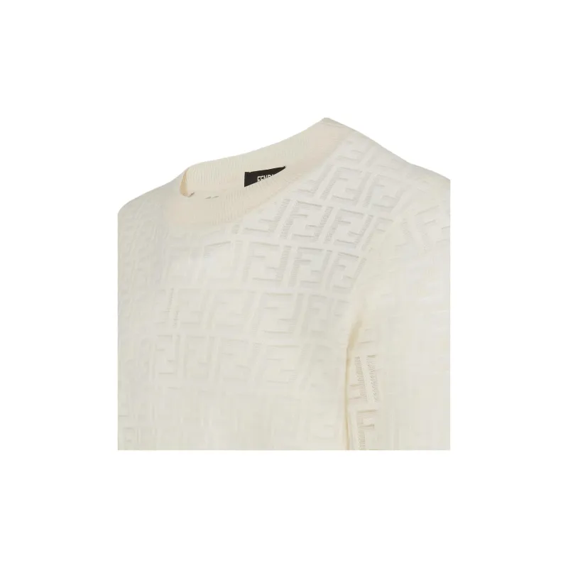 FENDI Allover Ff Jacquard Crewneck Jumper-6