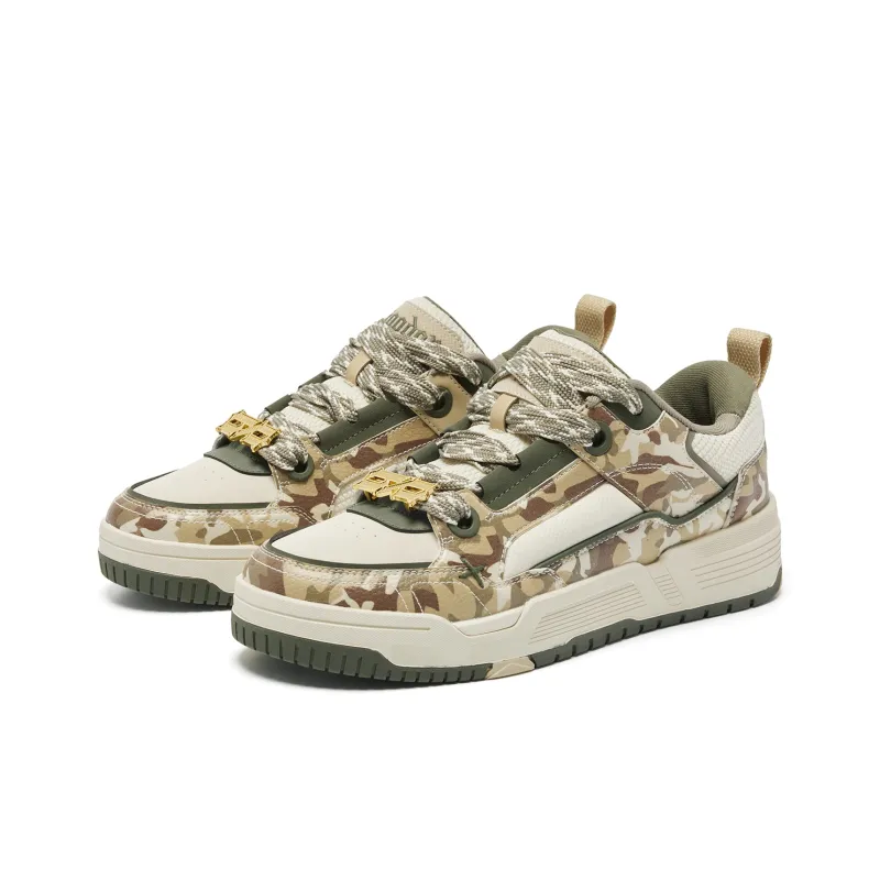 QIAODAN Goku Skateboard Shoes Men Low Top Dark Tea Brown Ice Pear-2