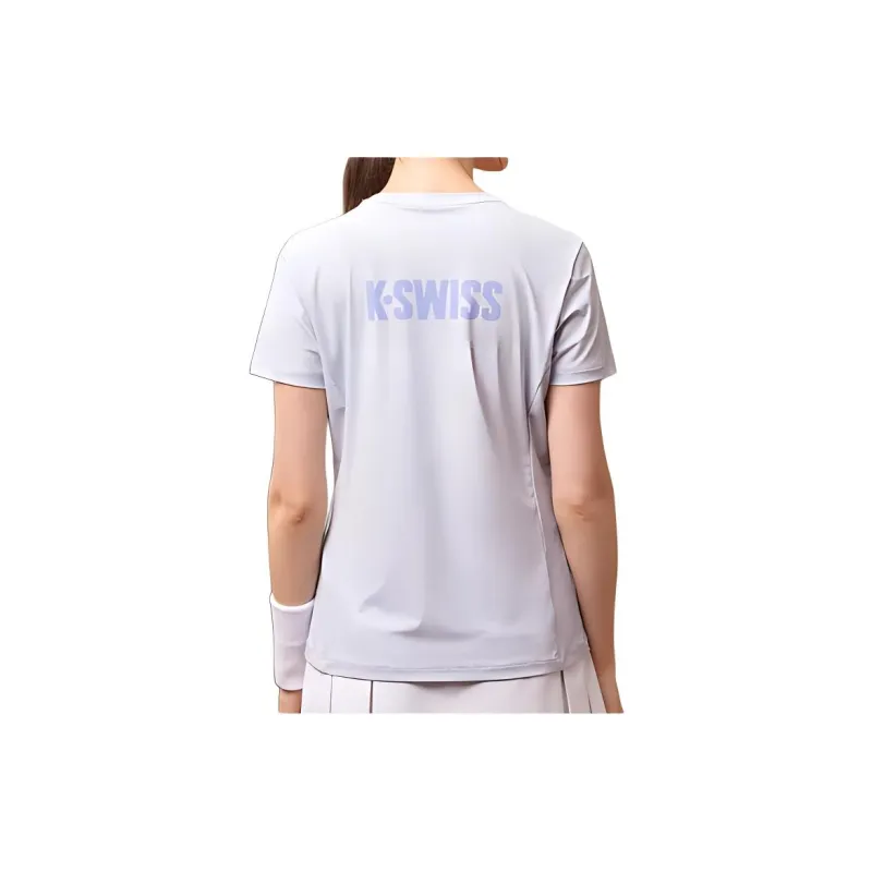 KSWISS T Shirt Women's Light Blue Purple-3