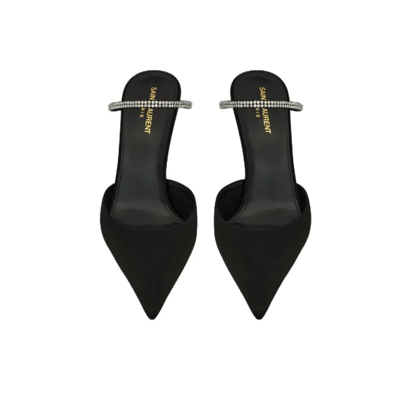 SAINT LAURENT Barbara Embellished Pointed Toe Pumps-3