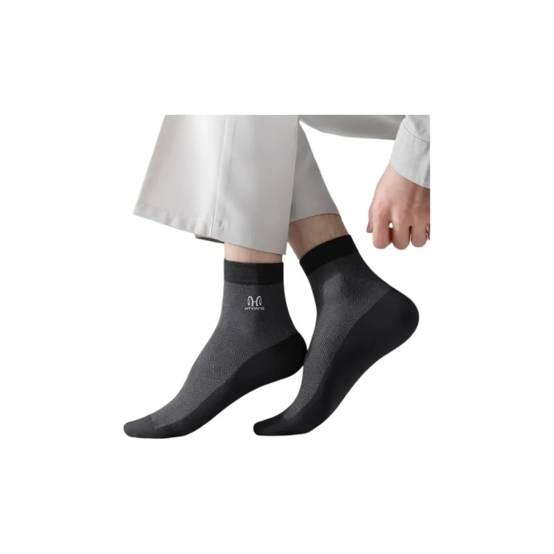 H YXIANG Mid Calf Socks Men's 3 Pack-6