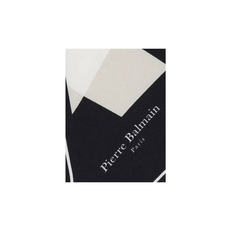 BALMAIN Gingham Pattern Silk Bandana-2