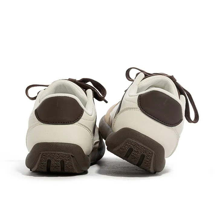 BABAYA KIDS Anti Slip And Wear Resistant Lightweight Low Top Casual Shoes Women's Beige Brown-4