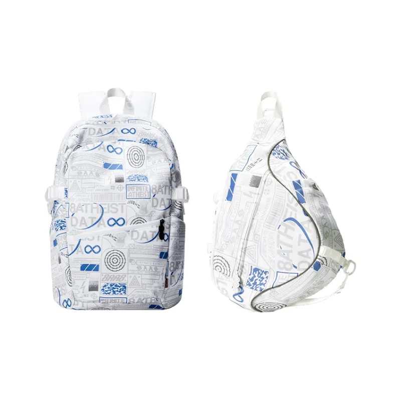 8atheist Polyester Students Backpack Laptop Bag Regular Unisex Starry White-20