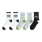 5 Pack (2 White 2 Pack Pattern 1 Black Snow Mountains)
