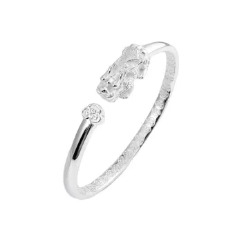 Ice Heart Rain 999 Fine Silver Bangles Women's
