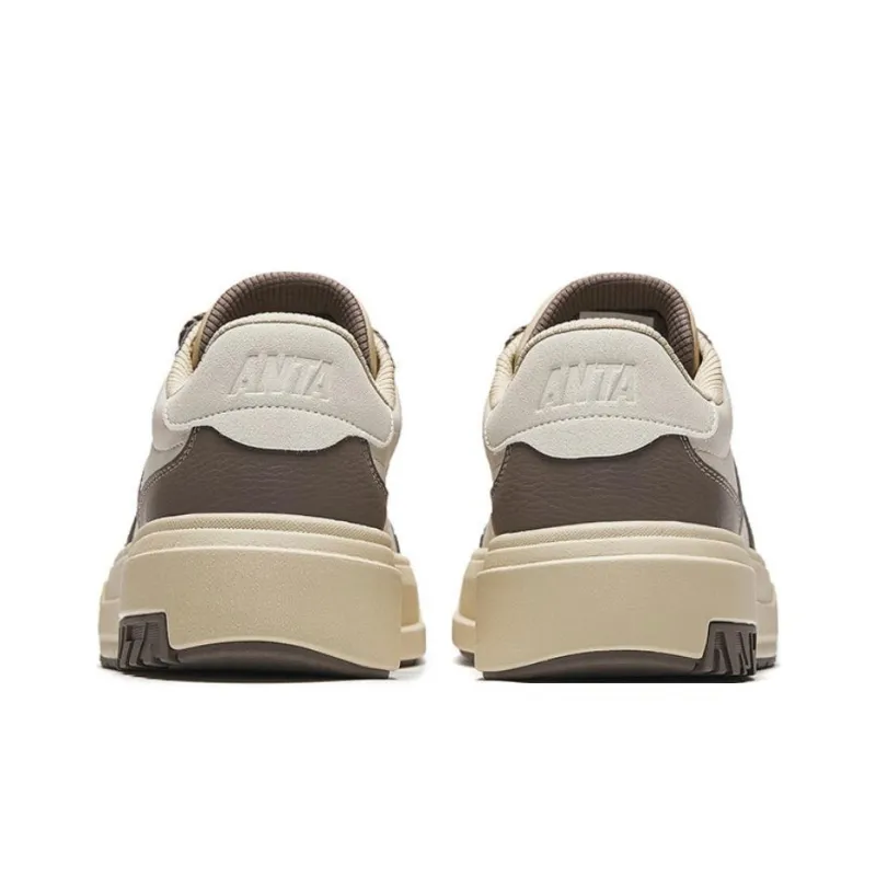 Anta A Road Wear Resistant Slip Resistant Cushioning Low Top Skateboard Shoes Men's Brown-3