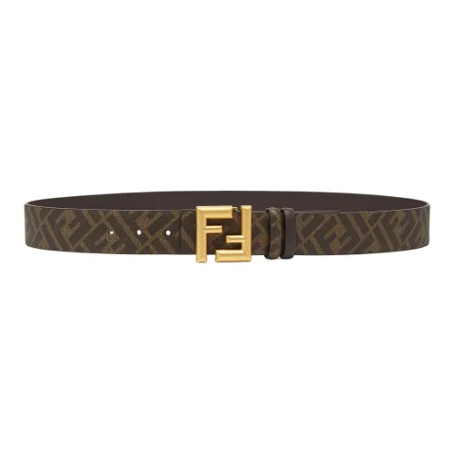 FENDI Ff Buckled Rounded Reversible Belt