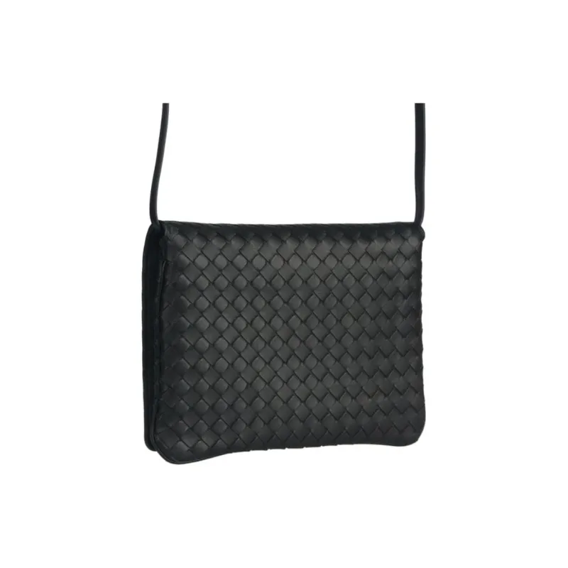 Bottega Veneta Sheepskin Crossbody Bag, Shoulder Bag Women's Black-2