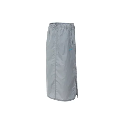 Nike Sportswear Essentials Series Casual Long Skirts Women's Floating Stone Gray