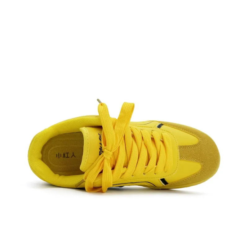 Little Red Man Lightweight Low Top Skateboard Shoes Unisex Yellow-2
