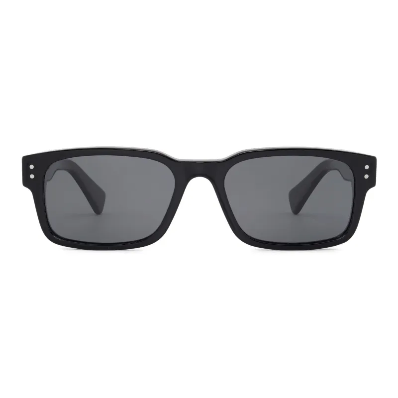 Pair Ponyo Plate Irregular Shape Sunglasses Women's Black-1