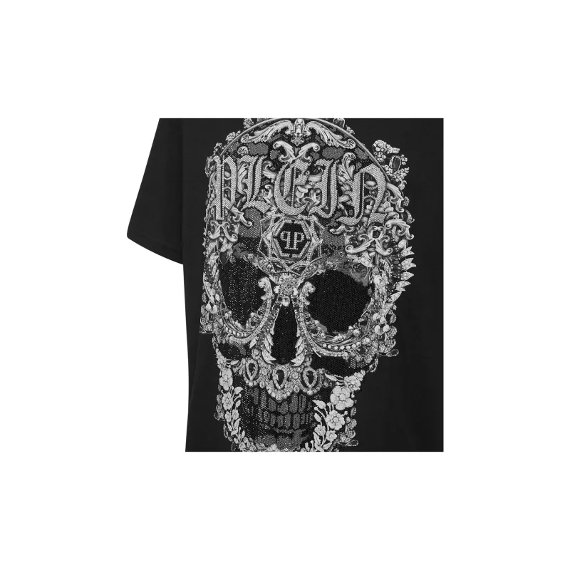 PHILIPP PLEIN Baroque Skull Cotton T shirt-1