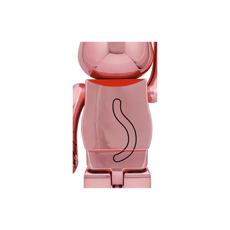 BE@RBRICK X Medicom Toy Maneki Neko Good Luck Peach Gold Plated-3