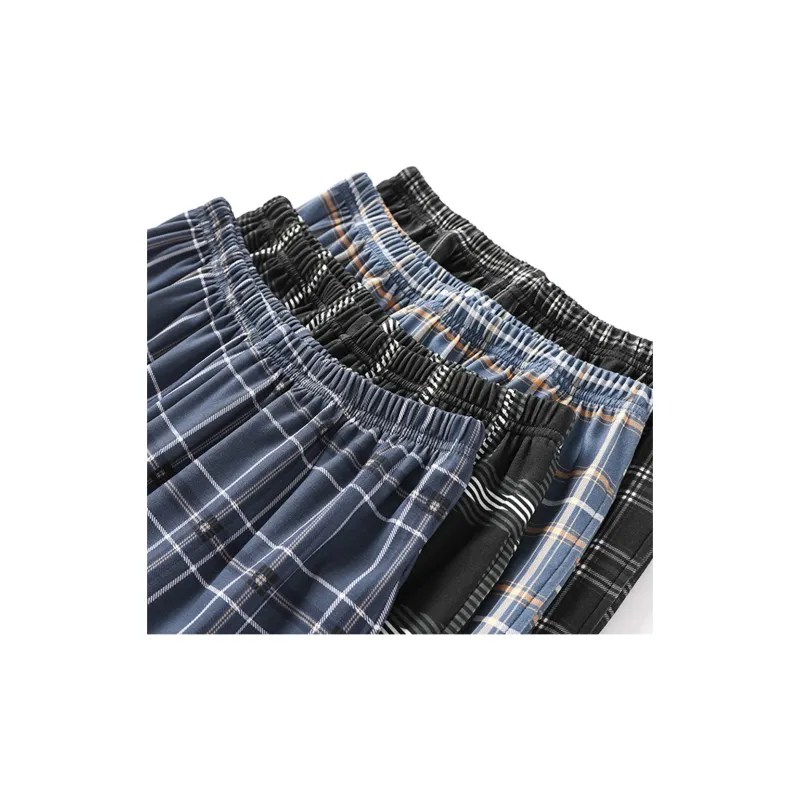 Flowers In Water Pajama Pants Men's Dark Blue-3