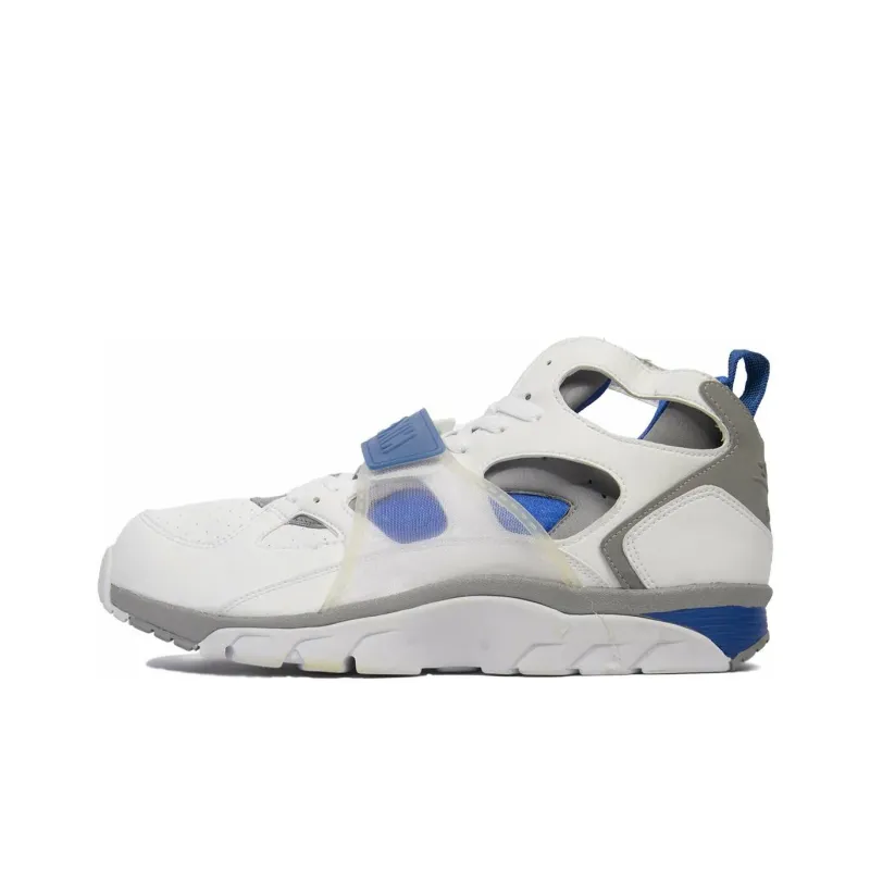 Nike Air Trainer Huarache Abrasion Resistant High Top Basketball Shoes Men's White-0
