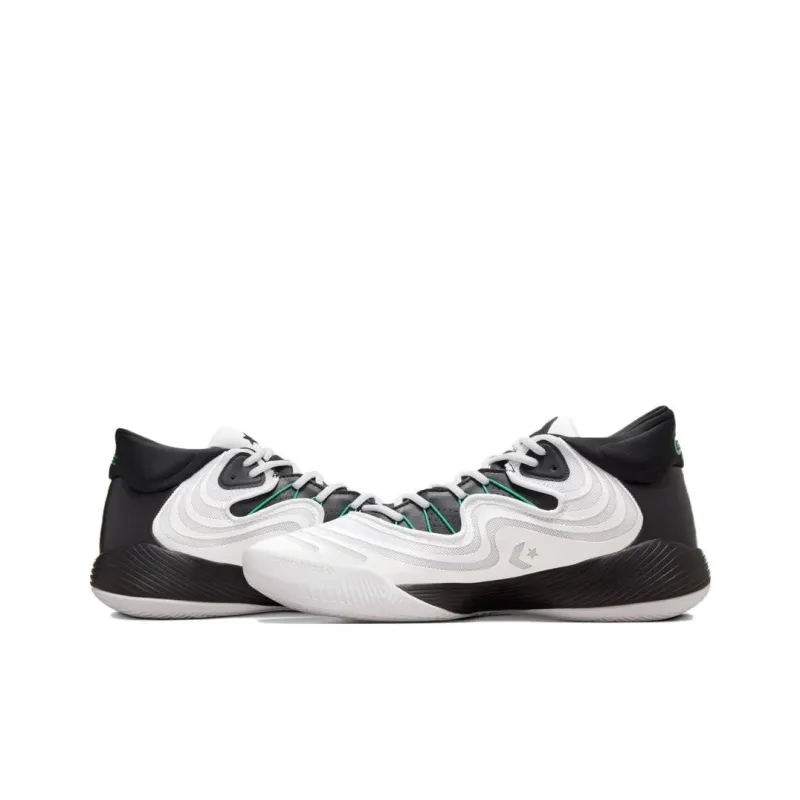 Converse All Star Bb Shift White Black Apex Green-3