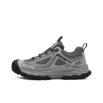 Jeep Pathfinder Collection Anti Slip And Wear Resistant Breathable Low Top Trekking Shoes Men's Gray