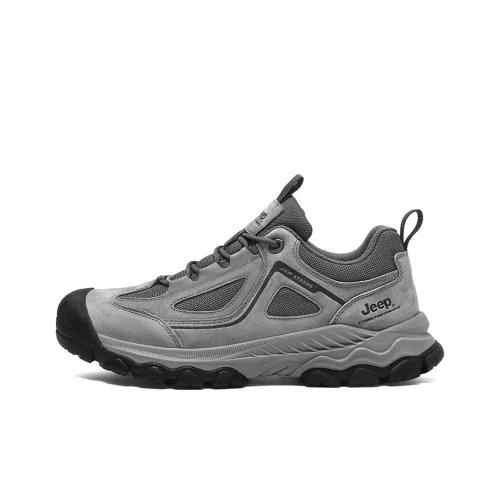 Jeep Pathfinder Collection Anti Slip And Wear Resistant Breathable Low Top Trekking Shoes Men's Gray