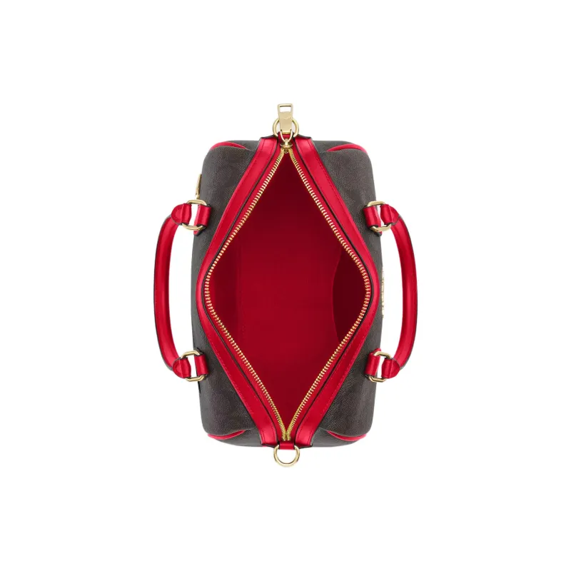 COACH Rowan Coated Canvas Shoulder Bag Crossbody Bag Handbag Medium Size Women's Red-2
