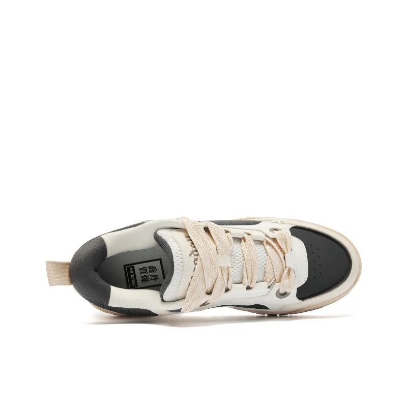 QIAODAN Goku Skateboard Shoes Men Low Top Birch White-2