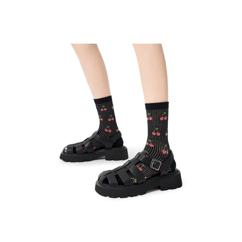 Primeet Mid Calf Socks Spring And Summer Women's Single Pack-9