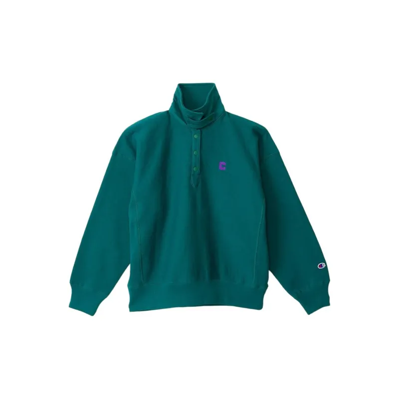 Champion Reverse Weave FW24 Sweatshirt Women's Dark Green-1
