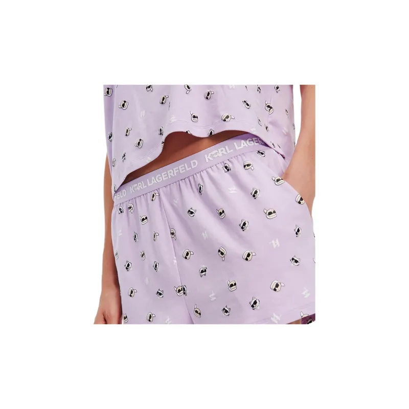 KARL LAGERFELD FW24 Pajama Set Women's Purple-4