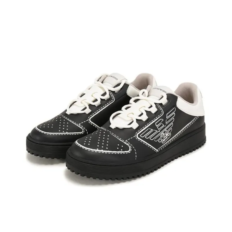 EMPORIO ARMANI Low Top Skateboard Shoes Men's Black-2