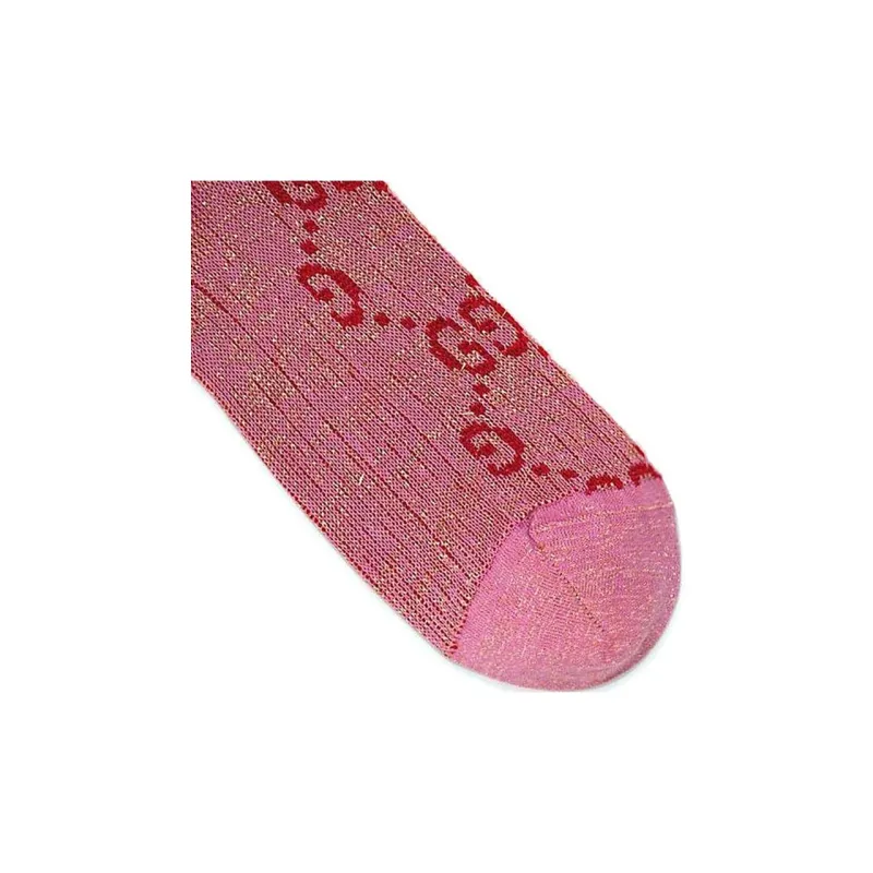 GUCCI Cotton Gg Socks 'Roseate/Pink'-5