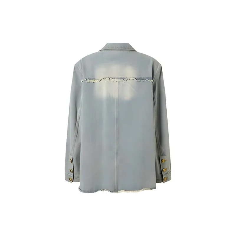 SEENFAAN Denim Jacket Women's Blue-1