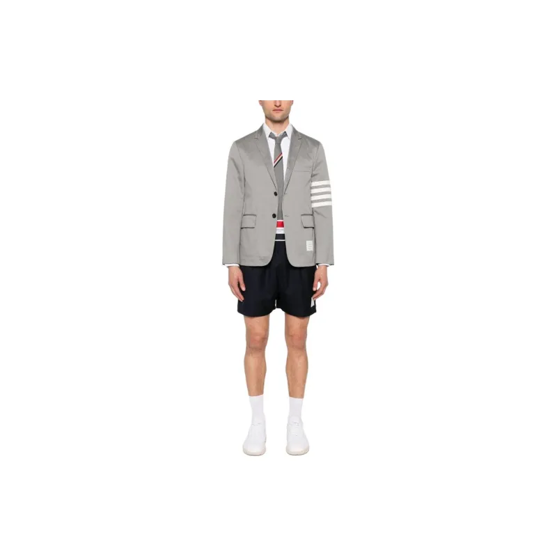 THOM BROWNE RWB Stripe Waistband Logo Patch Shorts-2
