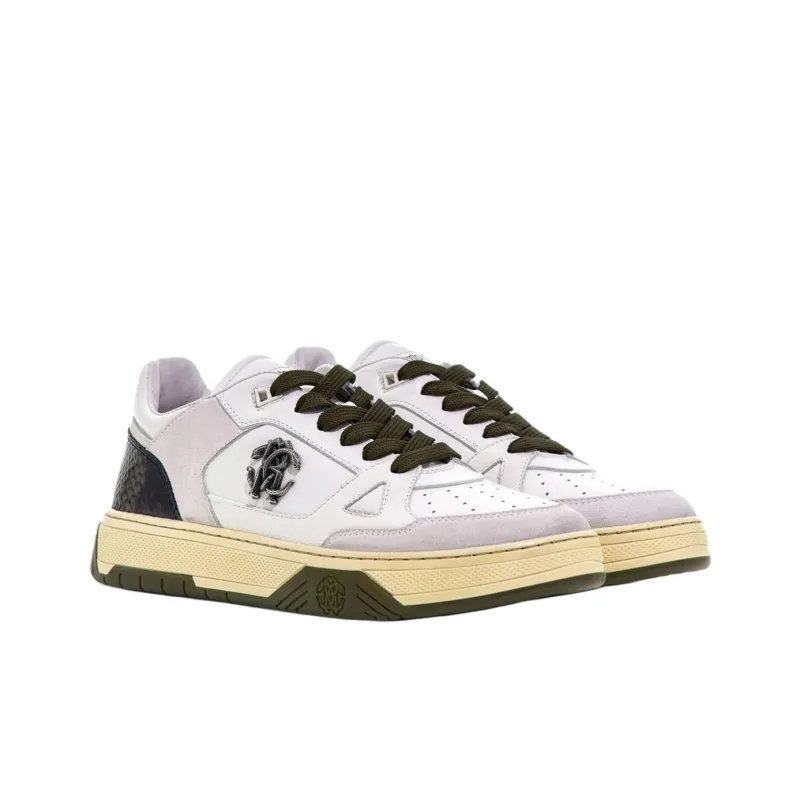 Roberto Cavalli Low-Top Skateboard Shoes Men's White-2