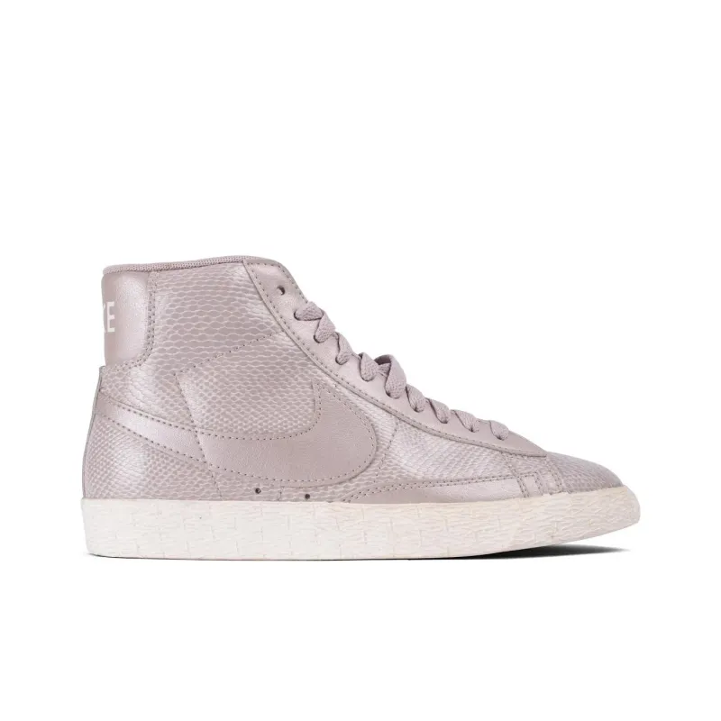 Nike Blazer Mid Anti Slip Wear Resistant High Top Skateboard Shoes Women's Pink-1
