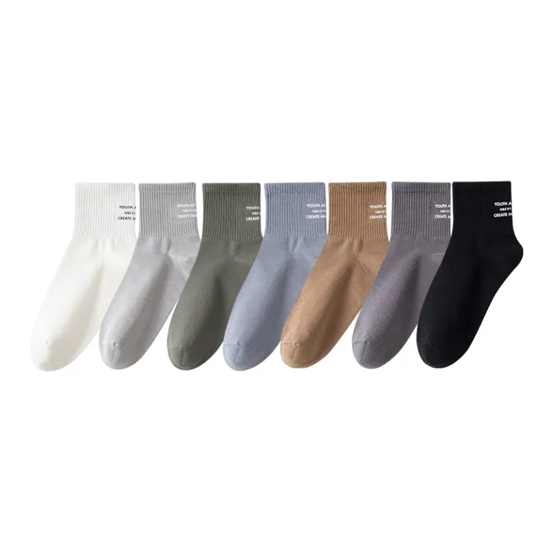 MIIOW Mid Calf Socks Men Shopping Bag 5 Pack-9